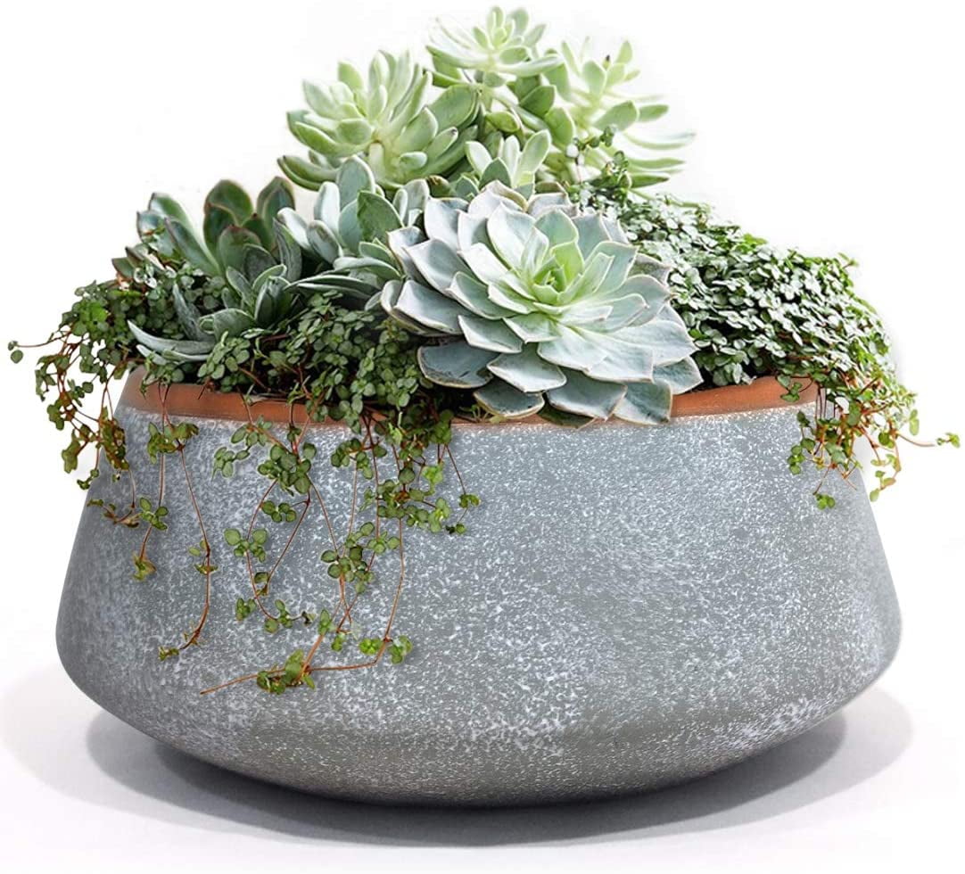 Large succulent planter pots ceramic indoor outdoor garden pot with 