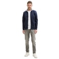 thumbnail image 4 of TOM TAILOR Chaqueta de sudadera para hombre con cuello alto - Chaqueta de sudadera estampada con cuello alto, corte regular, mezcla de algodón Azul M (Medium), 4 of 6