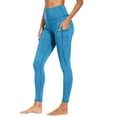 thumbnail image 2 of VV AVEORS High Waisted Yoga Pants For Women Stretchy Tummy Control Leggings Quick Dry Soft Gym Workout Running Pant With Pocket Sky Blue XL, 2 of 6