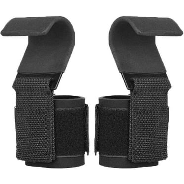 2 Pack Weight Lifting Hooks Straps - Leather Wrist Straps For Deadlifts & Pull-ups