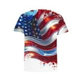 thumbnail image 4 of VerPetridure American Flag Shirts for Women 4th of July Tops USA Print T Shirt Casual Short Sleeve American Proud T-Shirt Tops, 4 of 5
