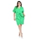 thumbnail image 5 of Vestido drapeado con botones Roman Fashion /Tallas Extras, 1059 (Verde) verde 36, 5 of 7