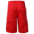 thumbnail image 2 of Ma Croix Men's Casual Loose Fit Fleece Cargo Sweat Shorts with Elastic Deawstring, 2 of 5