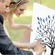 thumbnail image 3 of 1 juego de árbol de bodas con huella dactilar para bodas, eventos y fiestas, 30 x 40 cm, regalo de boda. Azul, 3 of 7