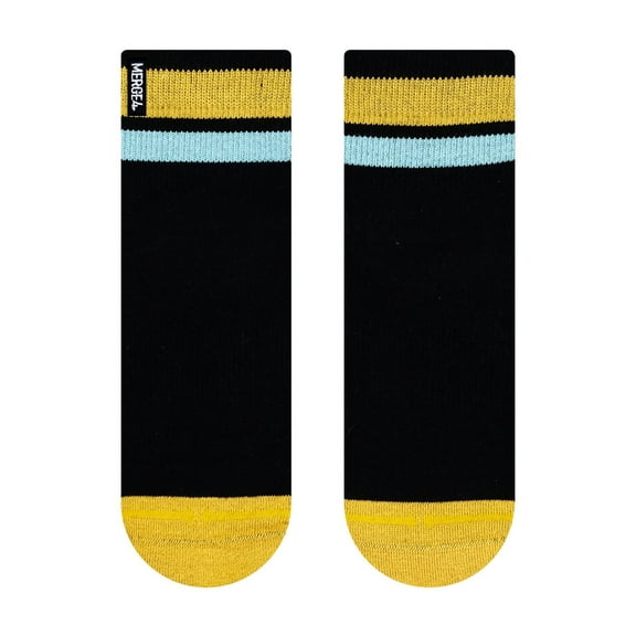 Organic Cotton Black/Orange Quarter Crew Socks