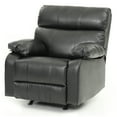 thumbnail image 4 of Manny Black Faux Leather Upholstery Reclining Chair, 4 of 5