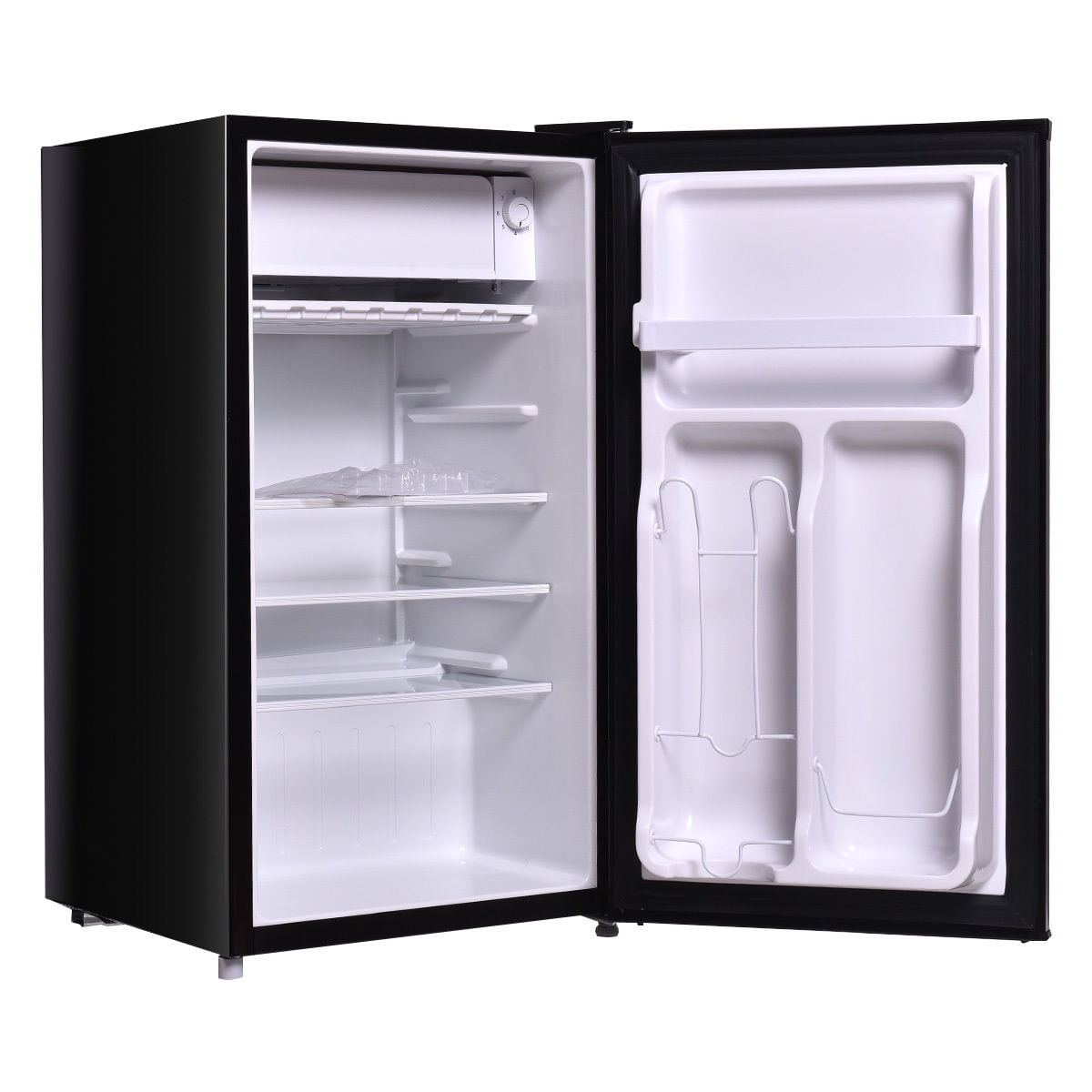 Costway Stainless Steel Refrigerator Small Freezer Cooler Fridge