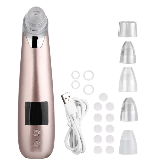 Instrumento de belleza de burbujas eléctrico, eliminación de espinillas y espinillas, herramienta de limpieza facial, color rojo rosa