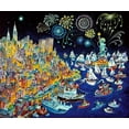 thumbnail image 2 of Bell, Bill 30x26 Black Ornate Wood Framed with Double Matting Museum Art Print Titled - Liberty NYC, 2 of 4