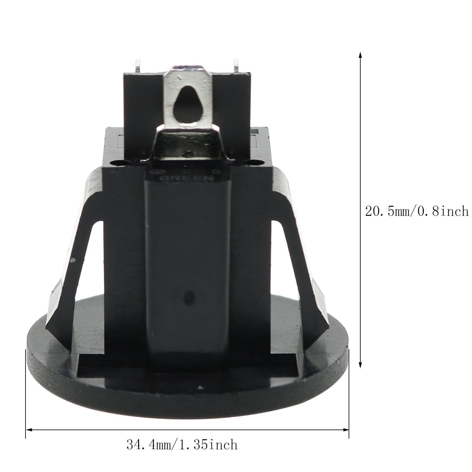 GHRTGR-2pcs 3Pin Power Outlet Socket Jack Connector Round US Type Industrial Plug Panel Mount Outlet Power Socket 15A 250V Universal Electrical AC Power Socket