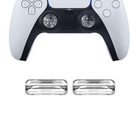 2-Pack Silicone Thumb Stick Grip Caps Compatible with PS5/PS4/Xbox Series X/S Game Controllers - Clear Protective Case Covers-2*Short