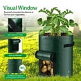 thumbnail image 6 of 10 Gallon 3-Pack Potato Grow Bags,Heavy Duty PE Fabric Pots with Flap and Handles,Green Planter Bags for Potato Vegetables Outdoor Garden,Large for All Plants Growing, 6 of 7