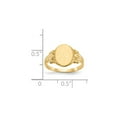 thumbnail image 5 of 14K Yellow Gold Ring Band Signet 10.5x8.0mm Closed Back, Size 5, 5 of 5