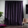 thumbnail image 2 of 3S Brother's Solid Luxury Matte Velvet Soft Curtains Set of 2 Panels Hanging Back Tap & Rod Pocket Home Décor Bedroom Kitchen Office Windows Room Darkering ( Violet-52"x63"), 2 of 6