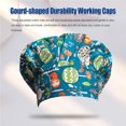 thumbnail image 5 of ruzhgo Operating Hats Nurses Long-time Service Gourd-shaped Pure Color Button Professional Assorted Colors Multifunctional Working Caps Hallowmas Yellow G-18, 5 of 5