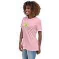 thumbnail image 3 of Floral Women's Relaxed T-Shirt, Women Tshirt Graphic,  Women T Shirts Short Sleeve  (Pink, XL), 3 of 6