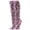 Leopard New Lavender, variant on COUVER Women's Animal Print Knee High Fashion Socks Leopard White One Size 1 Pair (Womens)