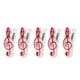 thumbnail image 2 of 5 piezas de clip para notas musicales, clip para páginas de libros de música, papelería de plástico roja rojo, 2 of 7