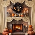thumbnail image 4 of Halloween Mantel Scarf, 78.7 x 27.6 in Sheer Polyester Table Runner with Glitter Sequin Detail for Party Decor, 4 of 6