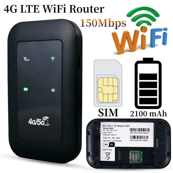 WiFi Portable 150Mbps LTE USB Routeur Portable Poche Réseau Mobile Hotspot avec Slot Carte SIM 4G LTE Routeur