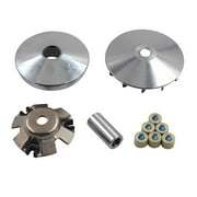 Complete Variator Kits for Gy6 125cc/150cc 152QMI/157QMJ Engine, Drive Wheel Assy Performance 14 Gram Rollers CVT Front Clutch for Scooter Atv and Gokart
