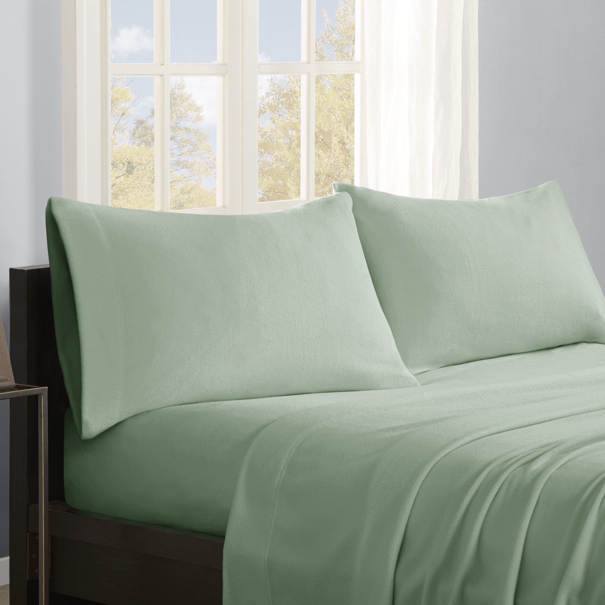 Comfort Classics Micro Fleece 4-Piece Green Sheet Set, Full