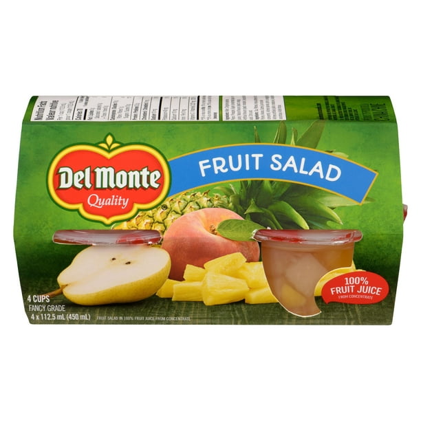 Salade de fruits dans 100% jus de fruits fait de concentré Del Monte