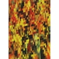 thumbnail image 1 of Ahgly Company Indoor Rectangle Patterned Saffron Red Novelty Area Rugs, Swatch Sample, 1 of 6