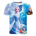 thumbnail image 2 of 2023 años niños Frozen Kawaii camiseta Frozen Elsa Tops verano camiseta niños niña Frozen Elsa dibujos animados Cool manga corta caliente Sale4T Gao Jinjia LED, 2 of 2