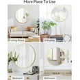 thumbnail image 3 of Round Mirror, 32 inch Circle Mirror, Gold Metal Frame Round Mirror for Wall, Round Bathroom Mirror for Wall Decor, Round Wall Mirror for Entryway, Bedroom, Vanity, Easy to Install, 3 of 7