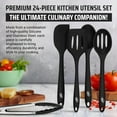 thumbnail image 6 of Kaluns Silicone Cooking Utensils Set 24 Pcs - Premium Heat Resistant Cooking Set & Kitchen Essentials - Non-Stick Kitchenware with Stainless Steel Handles, 6 of 7