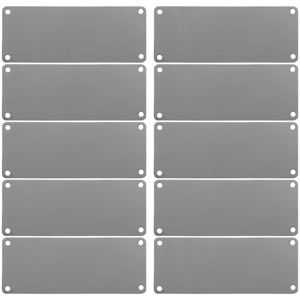 WORGEOUS 10 Uds. Letreros con nombre, grabado artesanal, letreros en blanco, letreros en blanco de Metal multifunción
