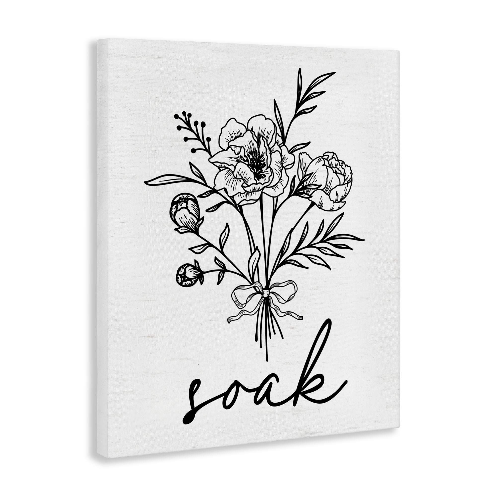 Bathroom Herb Soak Canvas Wall Art, design by Lettered and Lined
