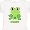 thumbnail image 4 of Inktastic Ribbit Cute Green Frog Boys or Girls Long Sleeve Baby Bodysuit, 4 of 5