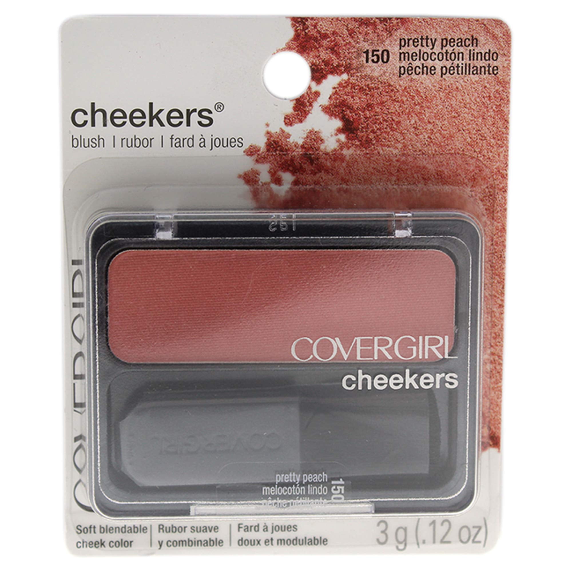 2 PACK COVERGIRL Cheekers Blendable Powder Blush, 150 Pretty Peach