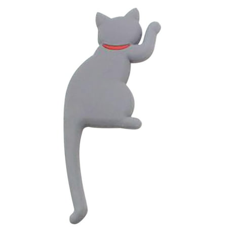 

WMYBD Hooks/Hangers/Holders Cute Cartoon Cat Sticky Hook Magnetic Fridge Magnet Non-marking Hook