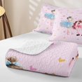 thumbnail image 4 of Erosebridal Pink Unicorn Animal Bed Spread Queen,Kawaii Ballet Girls Colorful Cute Loves Queen Coverlet Set For Kids,3 Pieces, 4 of 7