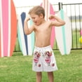 thumbnail image 4 of FORMRS Boys Swim Trunks Quick Dry Mesh Liner Boardshorts Sizes XS-XL, Strawberry Ice Cream Pattern, 4 of 7