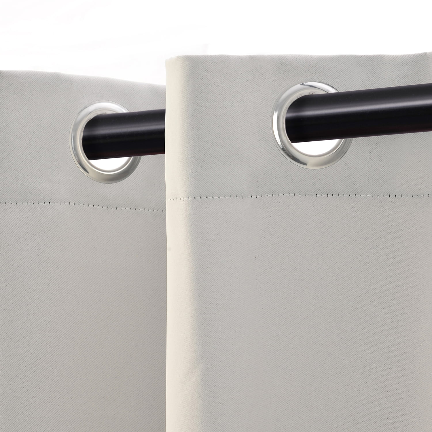 Superior Solid Blackout Curtain Set of 8, 52" x 84", Chrome
