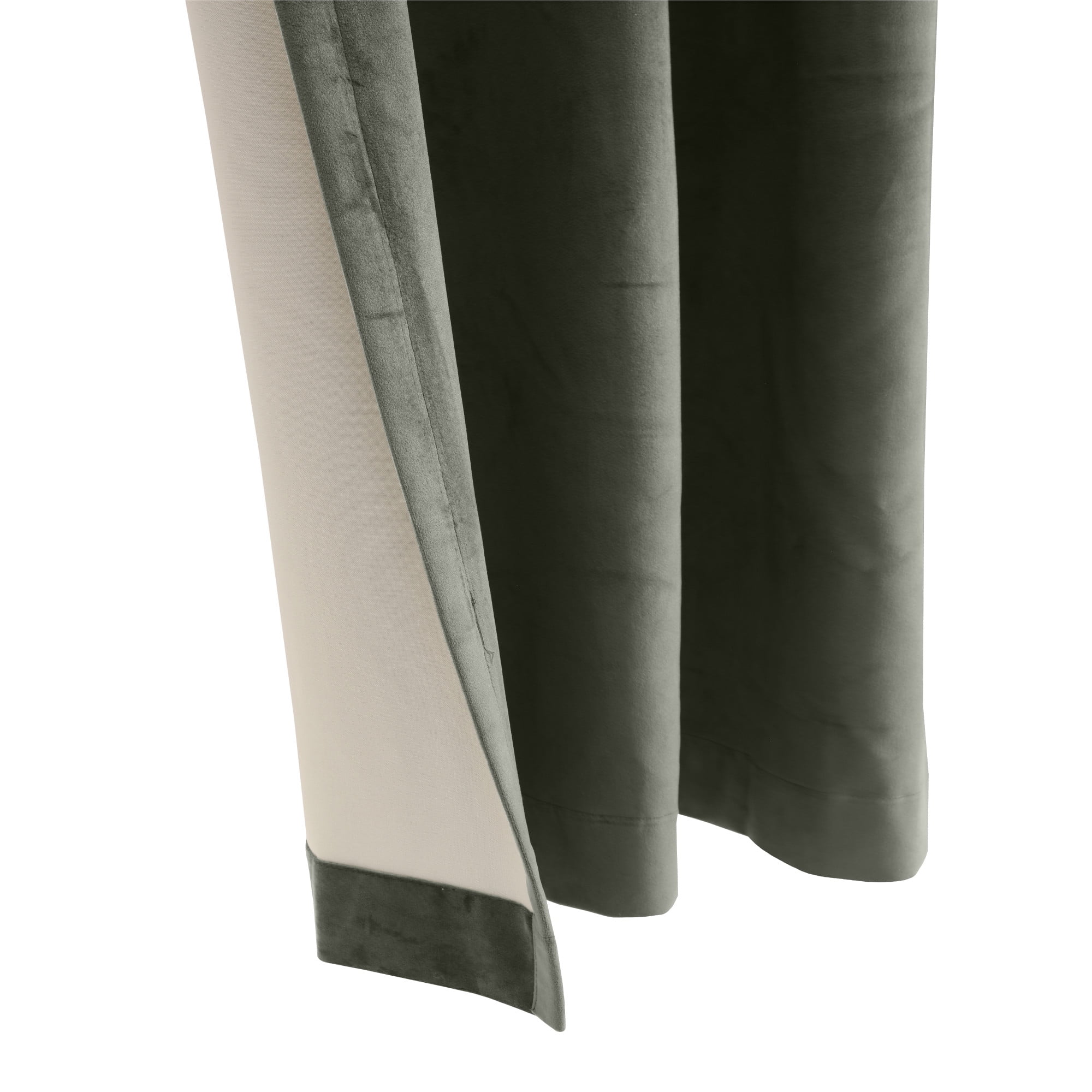 Loft Living Sicily Room Darkening Dual Header Indoor Curtain 50 x 108 in Dark Grey