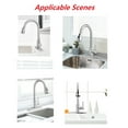 thumbnail image 5 of Kitchen Sink Faucet Brushed Nickel with Pause Button, High Arc Single Handle Kitchen Sink Faucets with Pull Down Sprayer Mix Hot and Cold Water with Deck Plate, Suit to 1 or 3 Holes, 5 of 9
