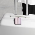 thumbnail image 5 of Square 2Pack PU Leather Floral Purple Romantic Cruise Luggage Tag with Privacy Cover and Stainless Steel Ring - Suitable for Travel Handbags Backpacks Luggage Tags, 5 of 6