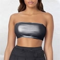 thumbnail image 1 of Tube Tops A Sexy Strapless Top With A Shiny Leather Base Layer And A Stage Performance Vest Worn Inside Wrapped Around The Chest With A Leather Strapless Strap S, 1 of 4