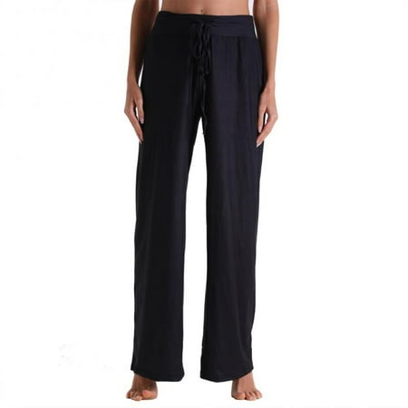 

Women s Comfy Casual Pajama Pants Floral Print Drawstring Lounge Pants Wide Leg