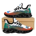 thumbnail image 1 of Zapatos de malla para mujer, diseño de la bandera del Congo, zapatillas planas ligeras para mujer, calzado de tenis con cordones para mujer, 1 of 6