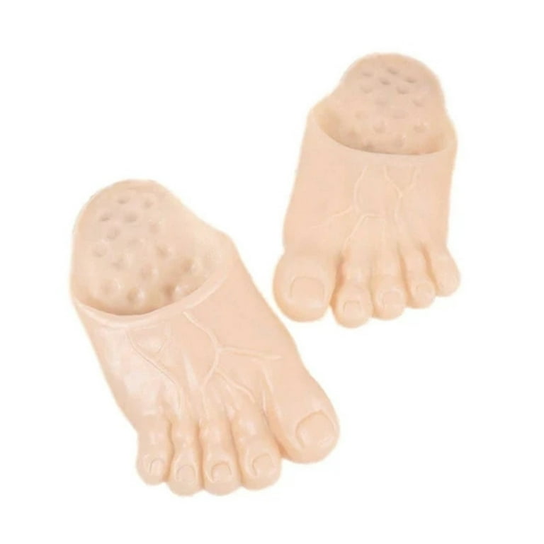 Skeleteen Funny Feet Slippers - Jumbo Big Foot Realistic Costume  Accessories Shoe Covers for Giant Costumes for Kids and Adults