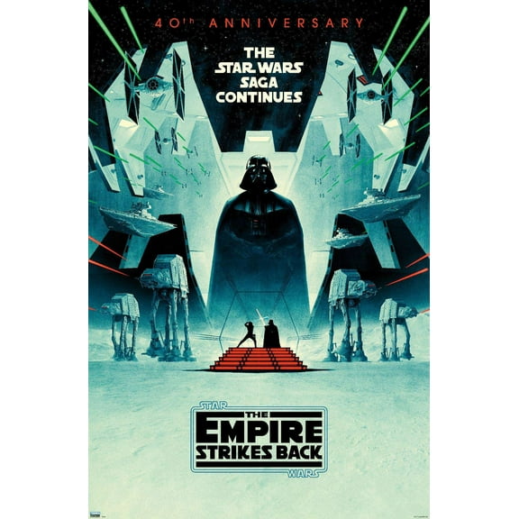 Star Wars: The Empire Strikes Back - 40Th Anniversary Wall Poster, 14.725" x 22.375"
