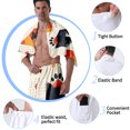 thumbnail image 4 of Colevkie Men's Quick Drying Bath Skirt & Shower Towel Set Soft and Absorbent Beach Towel Shower Skirt Bath Wrap Set for Spa Sauna Home 2 Pcs Printed Puppy Footprints Pattern, 4 of 6