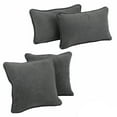 thumbnail image 5 of Blazing Needles Corded Microsuede Throw Pillow Set, Camel 4 Count, 5 of 5