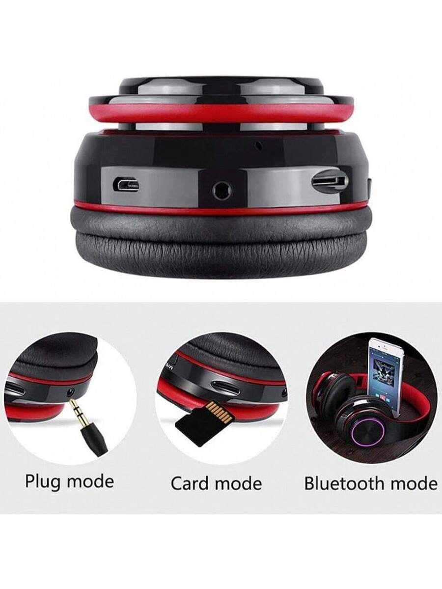 Wireless Gaming Headset With Microphone Bluetooth 5.2, Foldable Over Ear Headphones With Dual Wired/Wireless Mode, Long Battery Life, Lightweight Comfortable Design For PC Laptop Phone Travel Sports